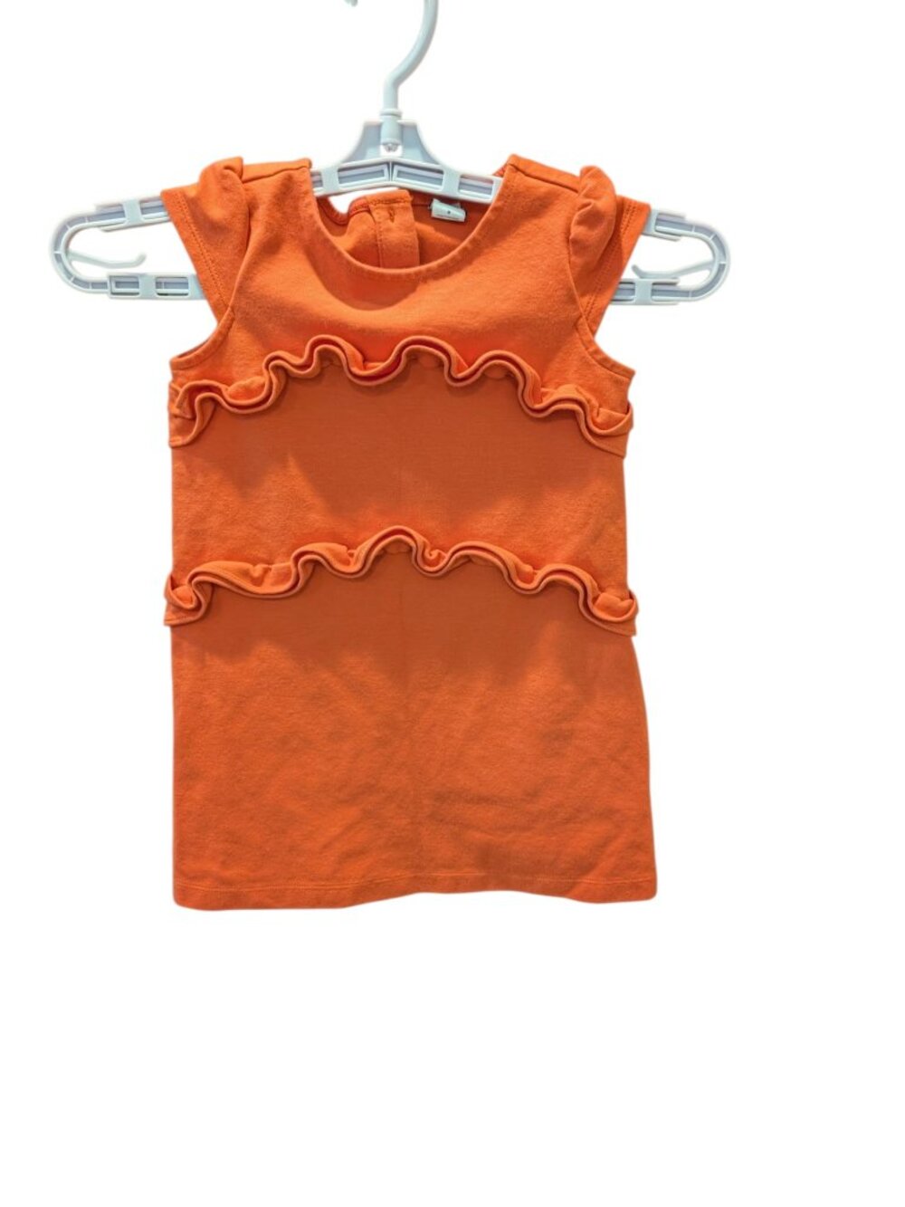 Janie and Jack Ruffle Front Girl's Dress Coral Size 3T Stretchy